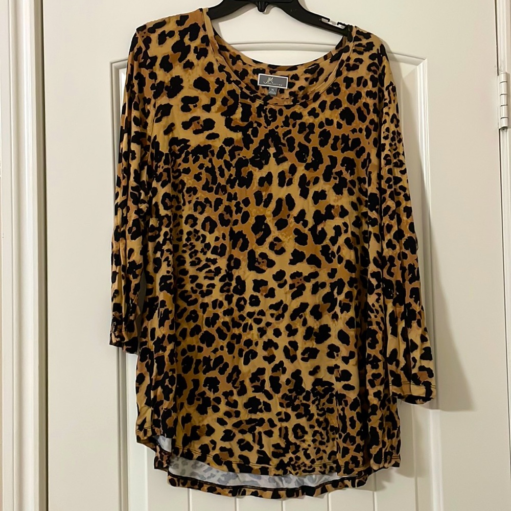 Animal Print Hi-Lo Blouse